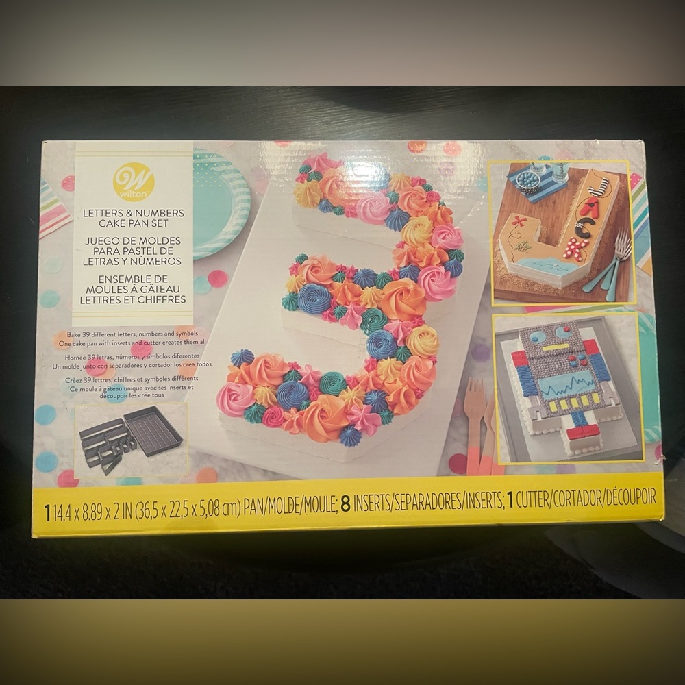NWT Wilton Numbers & Letters Cake Pan Set